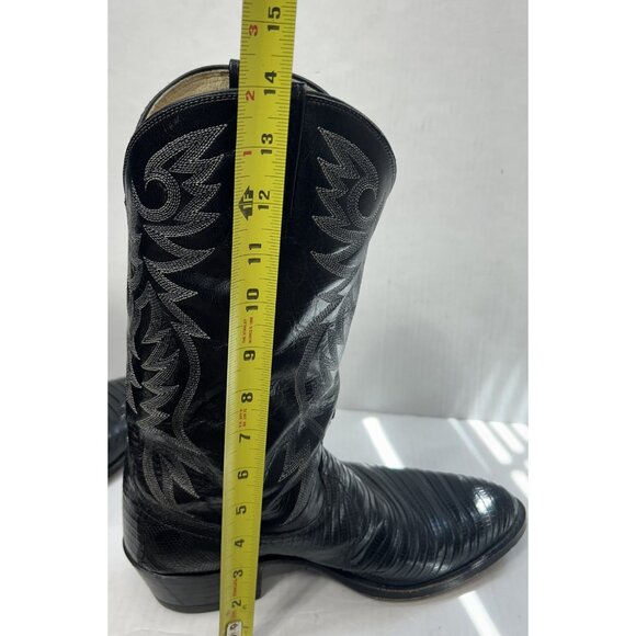 Dan Post Boots Mens Sz 10 EW Teju Lizard Western Cowboy Exotic Leather El Paso - Picture 12 of 12